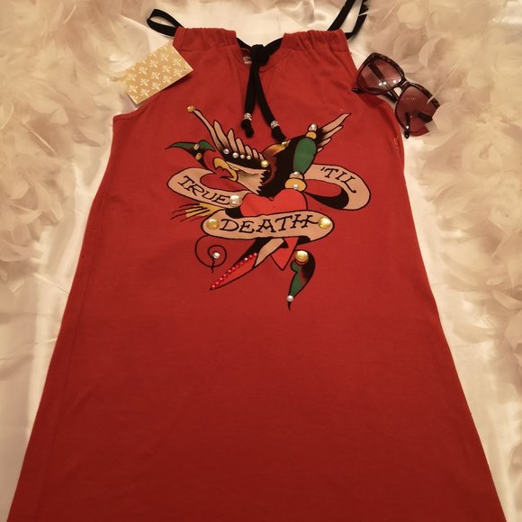 RARE custom vintage tangerine orange halter style dress! - Picture 1 of 13